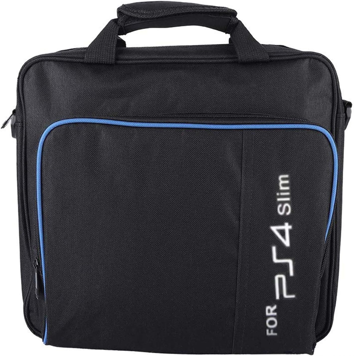 TASLAR Console Carrying Case Shoulder Bag Waterproof Shockproof Game System Protective Travel Case Accessories Handbag Compatible with PS4 PlayStation 4 Slim (Black)