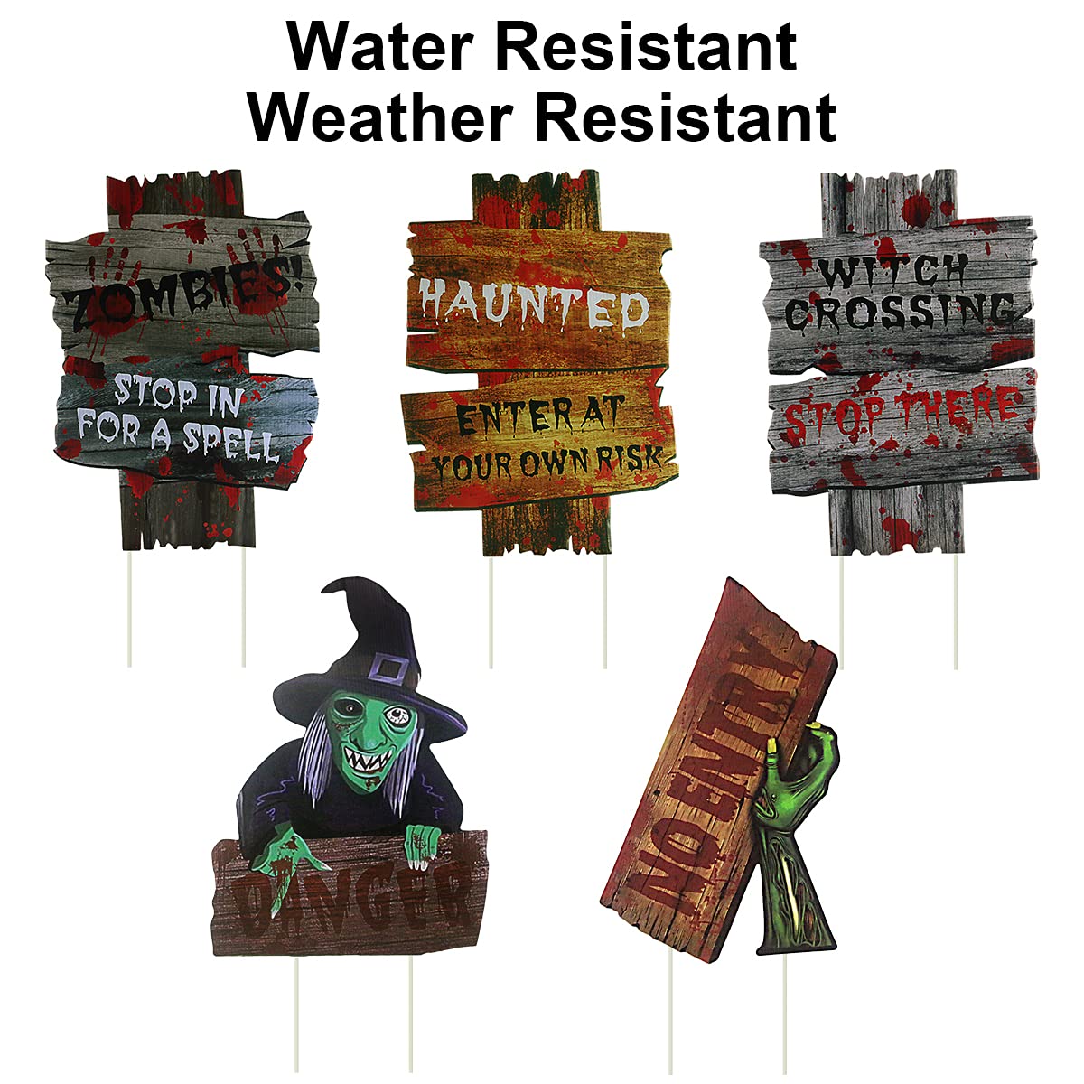 Scary Twins Halloween Yard Signs Stakes, 16 Inch Horror