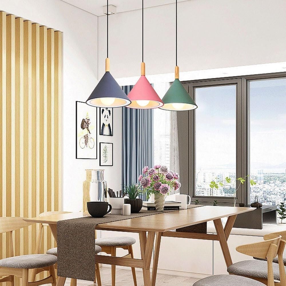 Lámpara de araña metálica de Estilo Industrial Moderno con Casquillo E27, lámpara Colgante de un Solo Cabezal, luminaria de Techo, lámpara Colgante para decoración de Sala de Estar