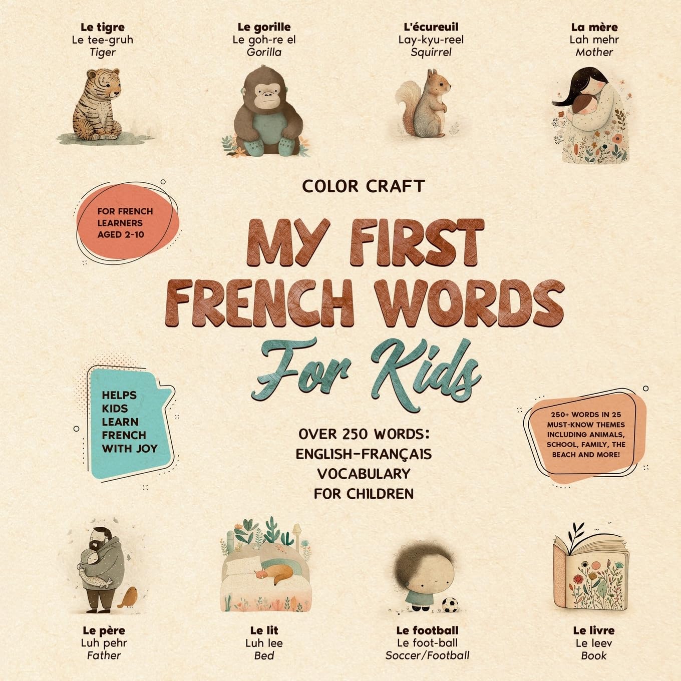 My First French Words Book For Kids: English-Francais for Young Learners Aged 2-10, With 250+ illustrations
