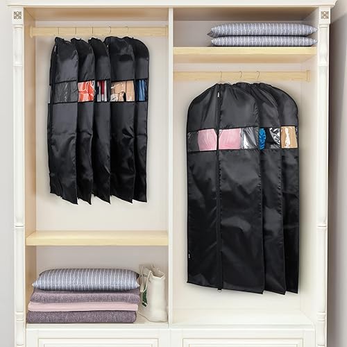 Miniatura 6 de Univivi Bolsa ligera para ropa para almacenamiento y viajes (24 x 50 pulgadas, 5 piezas, Oxford)