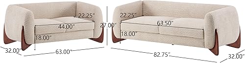 Miniatura 2 de Christopher Knight Home Almad - Juego de sofá de 2 piezas, acogedor sofá de 3 plazas y sofá biplaza para sala de estar, sillón tapizado, sofá de