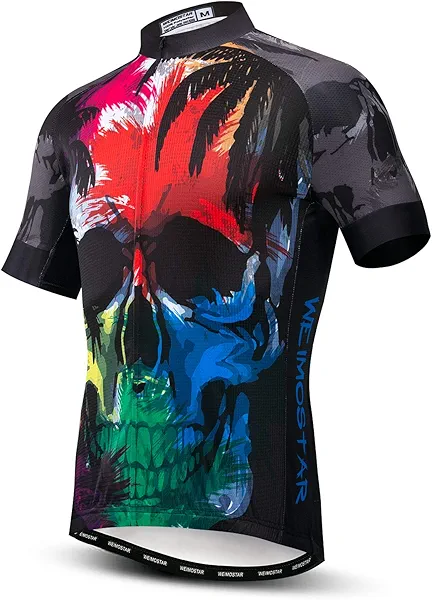Cycling Jersey Mens Bike Shirt Biking Tops for Road Racing MTB BMX Dirt Road Quick Dry, Comfortable, Moisture Wicking