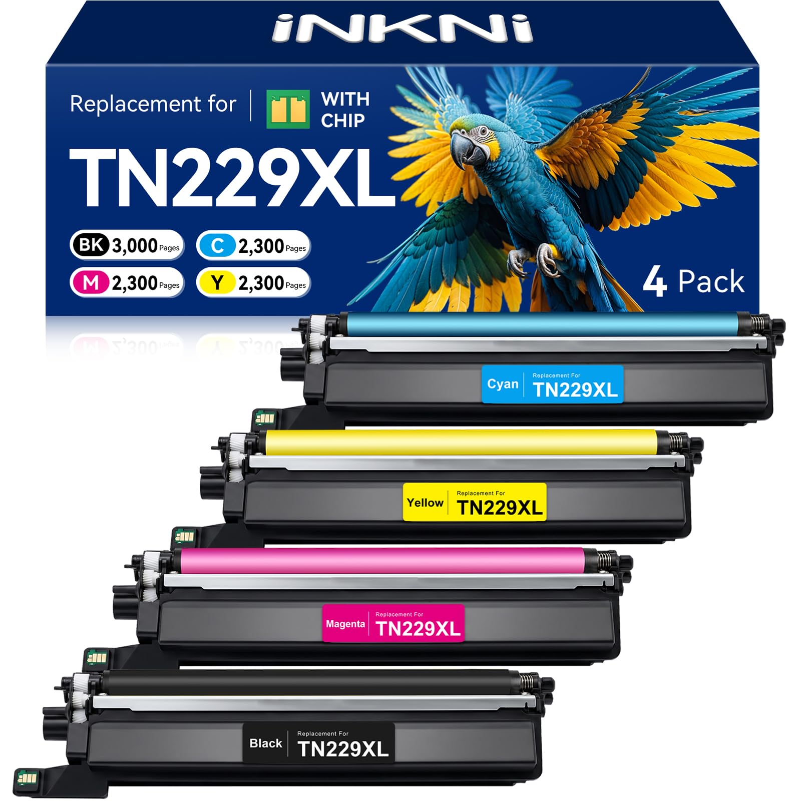 Photo 1 of InkNI TN229XL Toner Cartridge 4-Pack