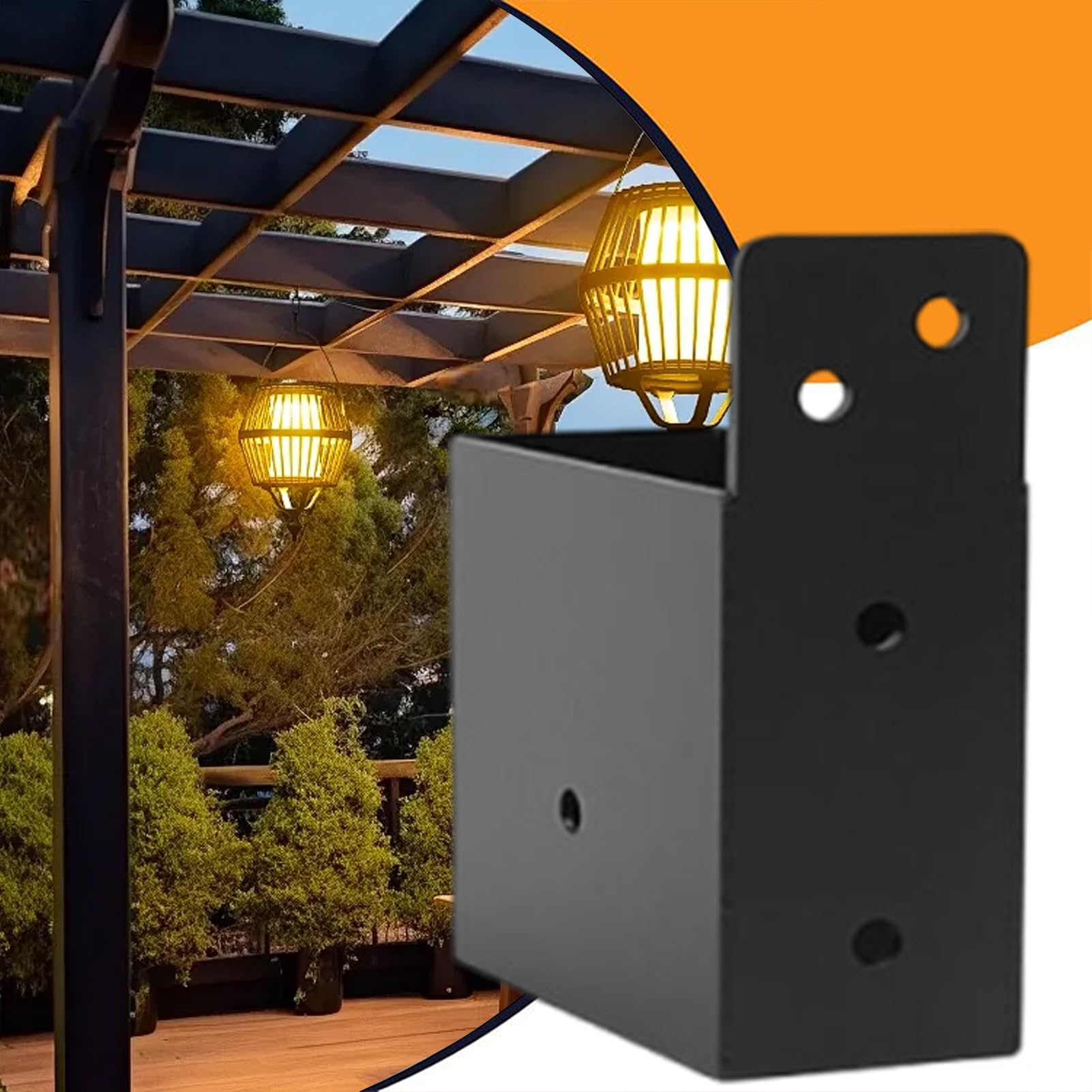 Kit de Soportes para Pérgola, 4 Soportes Elevadores Resistentes para Techo, Accesorios Jardín Garaje Exterior E Invernadero