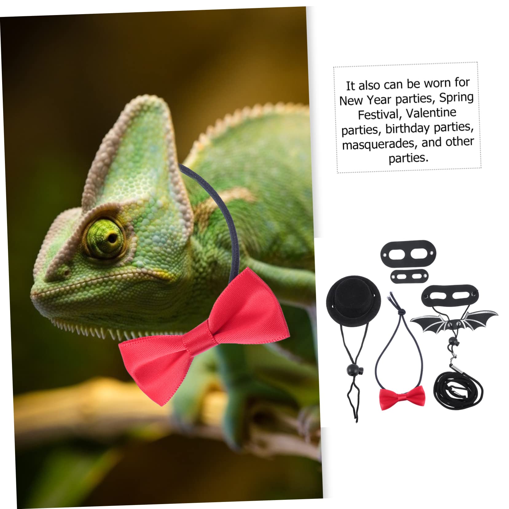 DOITOOL 3sets Costume Per Lucertole Con Cappello e Per Accessori Per Rettili Comfortevoli e Leggeri Per Feste e Occasioni Speciali