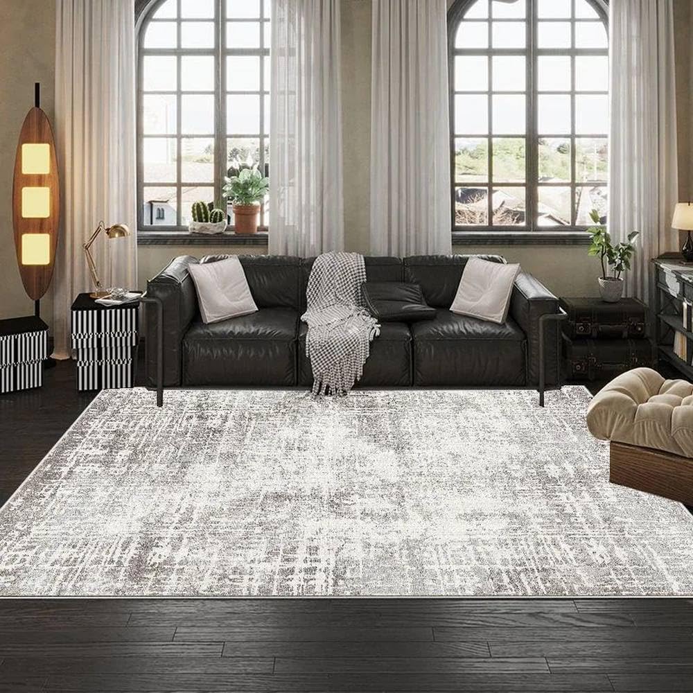 Tapis en peluche courts nordiques faciles à nettoyer pour espace de vie avec enfants