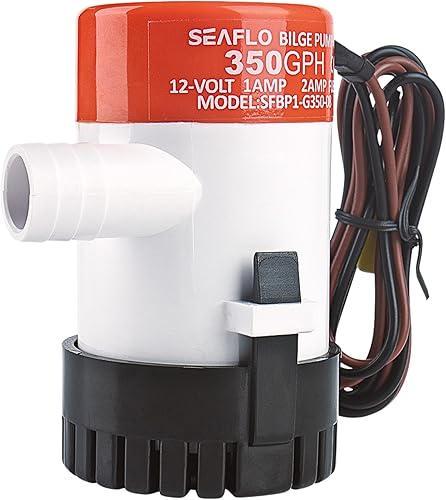 Miniatura 62 de SEAFLO Bomba de sentina Serie 01 500 GPH – Salida de 12 V, 3/4 pulgadas, bomba sumergible marina con protección antibloqueo de aire, certificado CE