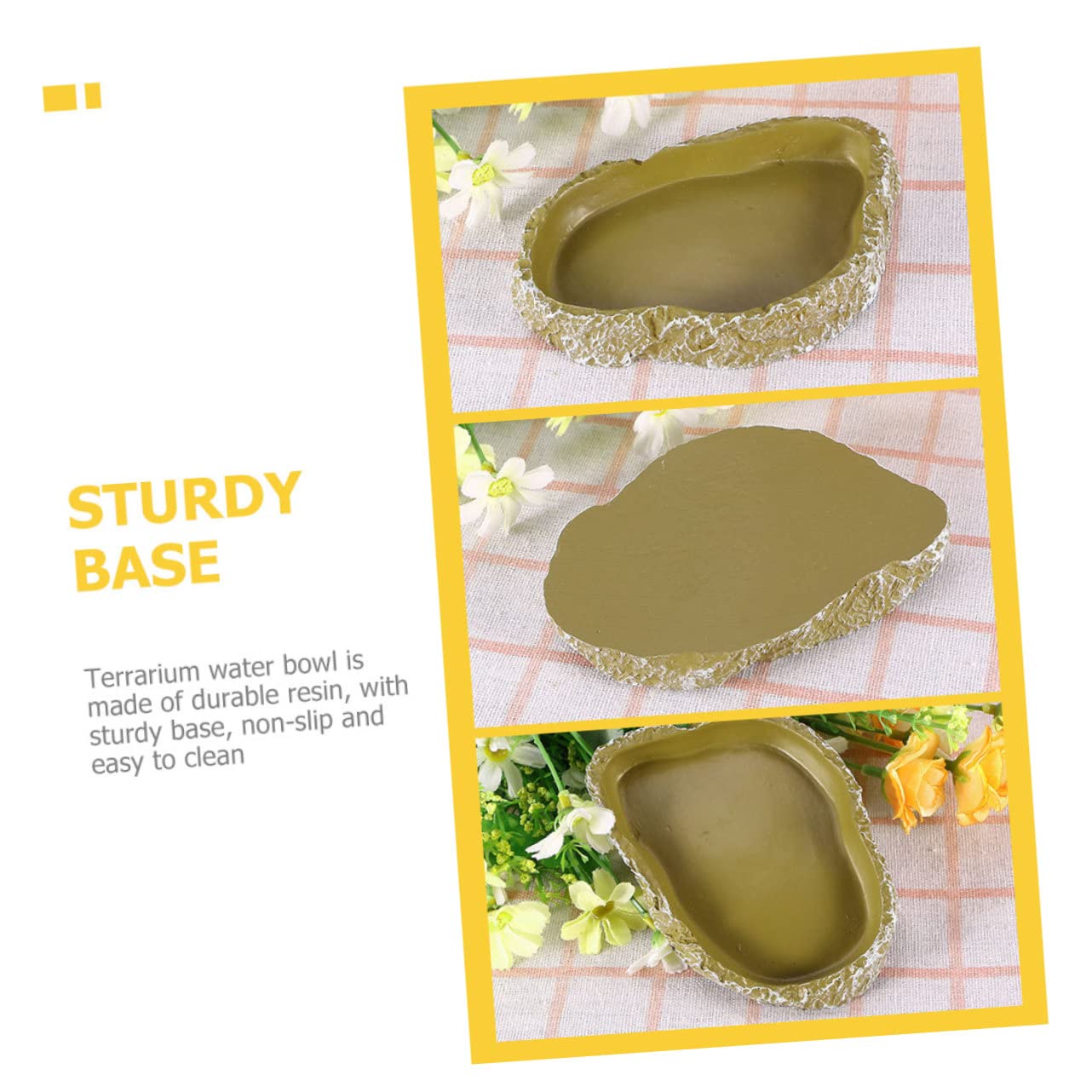 Cuenco de agua para reptiles Cuenco for alimentación de reptiles, 6 piezas, cuenco for reptiles, cuenco for comida de tortuga, cuenco for reptiles, comedero for reptiles, cuenco for alimentación de to