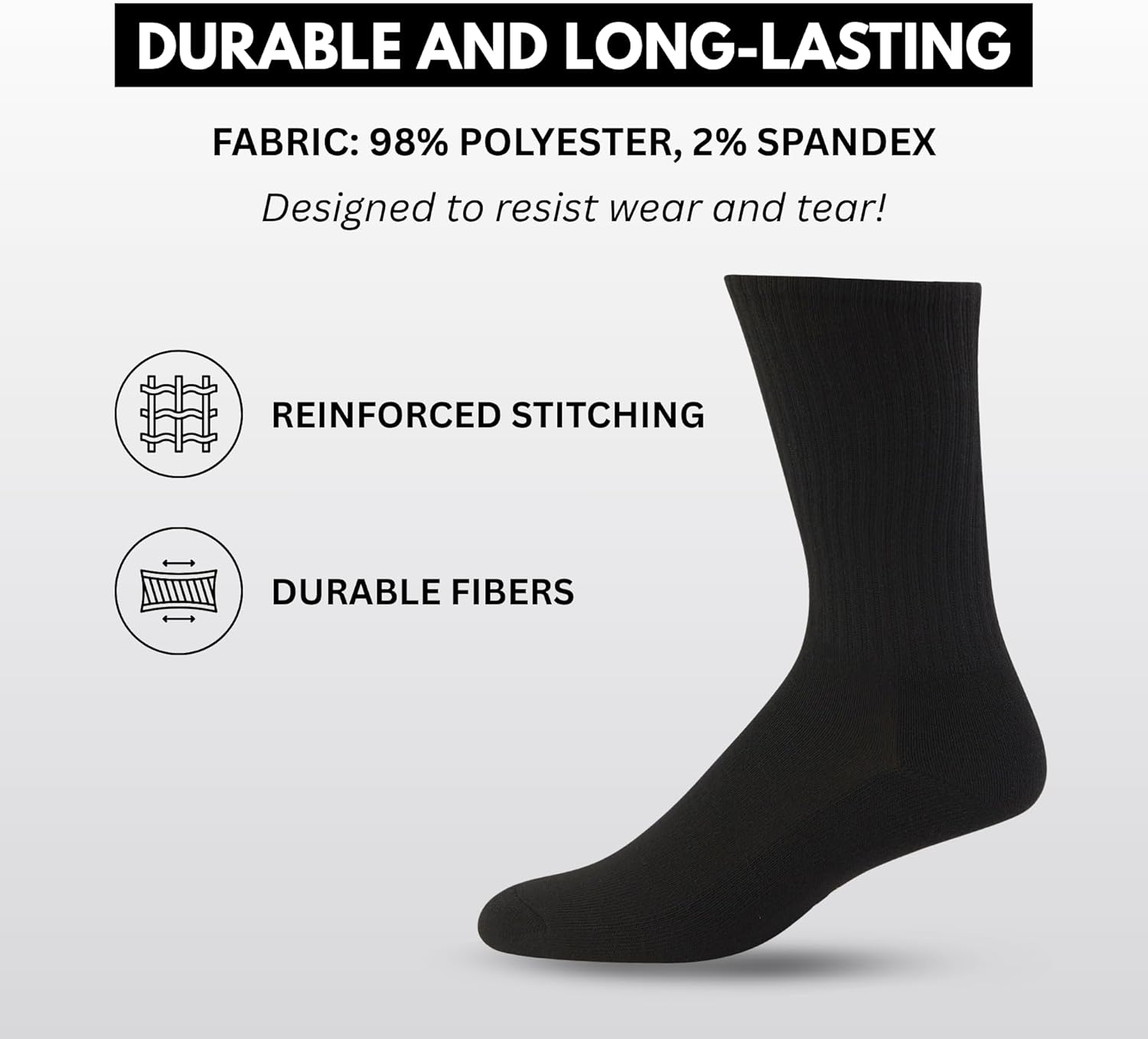 True Religion Mens 8 Pairs Crew Socks for Men Premium Athletic Men's Socks, Shoe Size 8-12 - Image 5