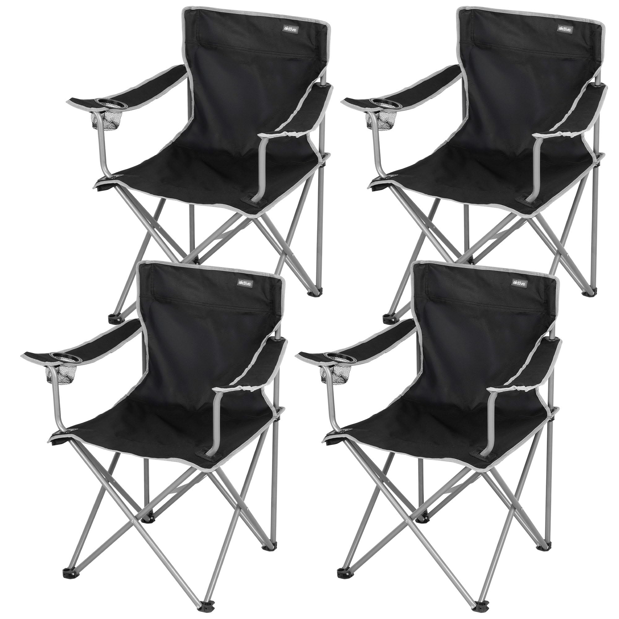 aktive lot de 4 chaises pliantes camping