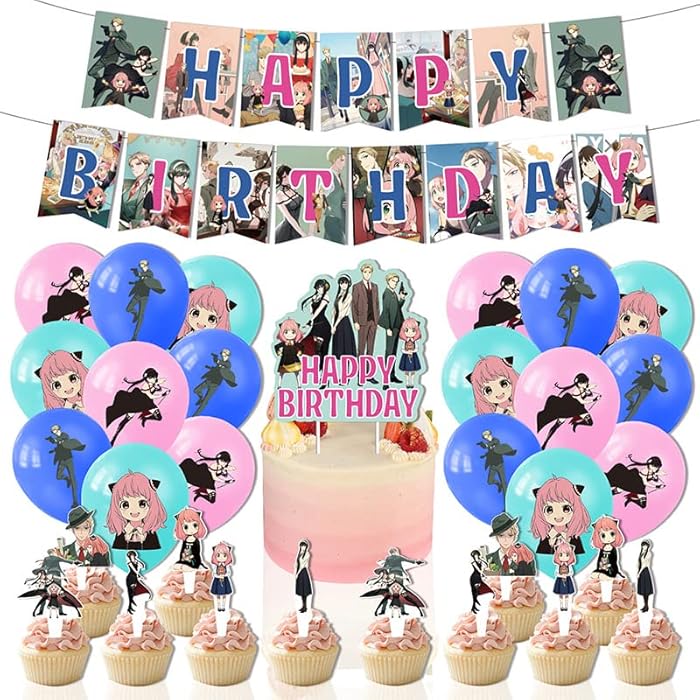 Buy 32 pcs Spy x Family Birthday Party Decoration, Spy x Family Party