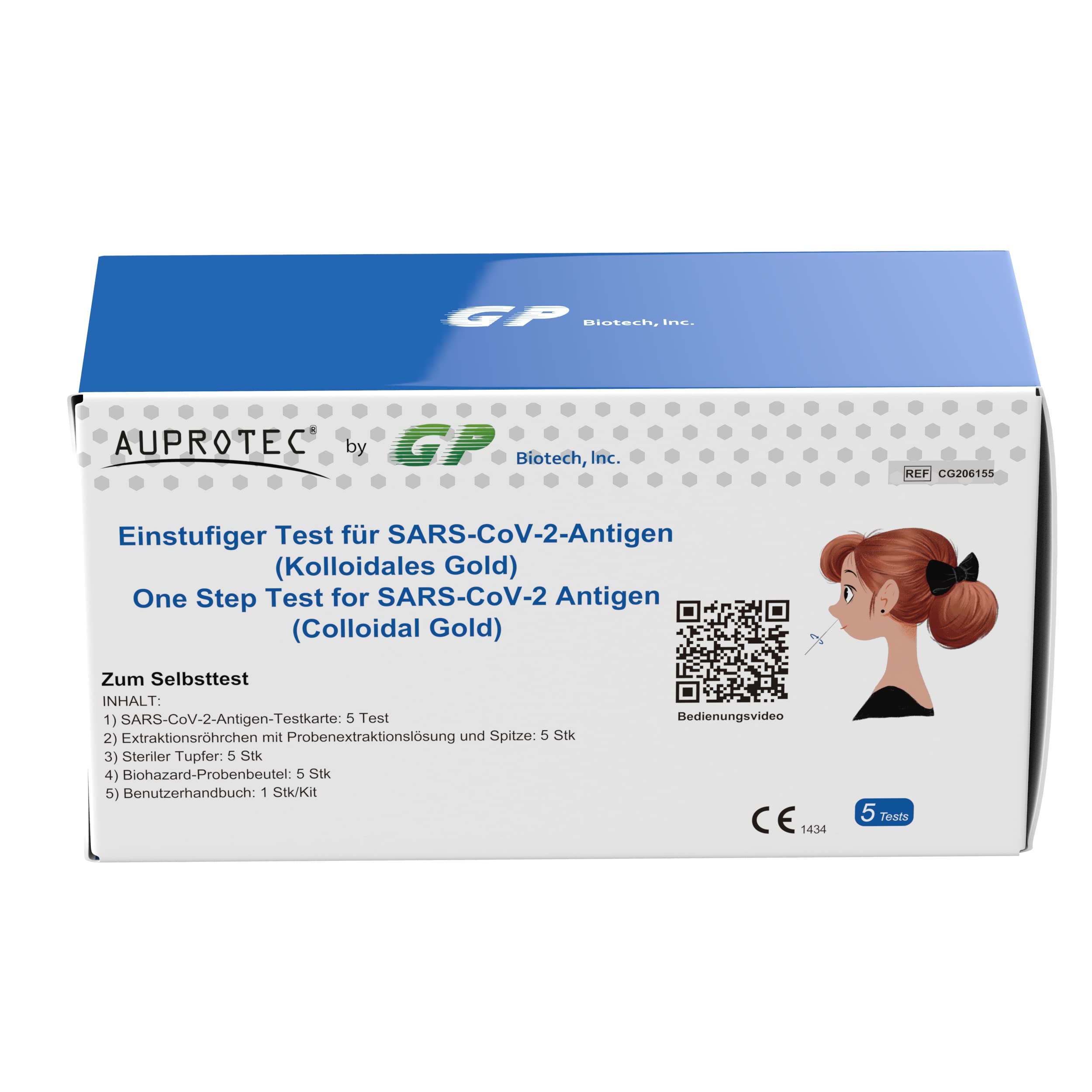 AUPROTEC 10x Corona Schnelltest für zuhause EU CE 1434 zertifiziert Laientest zur Selbstanwendung