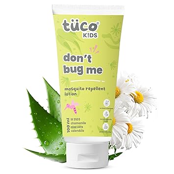 Tuco® Kids Don't Bug Me Mosquito Repellent Lotion | Chamomile, Aloe Vera and Calendula | Safe for Kids & Baby | Protects from Dengue, Malaria, Chikunguniya | DEET Free | 100% Natural with 8 hr. Protection | Age 0-10 Years | 100 ml - image, photos