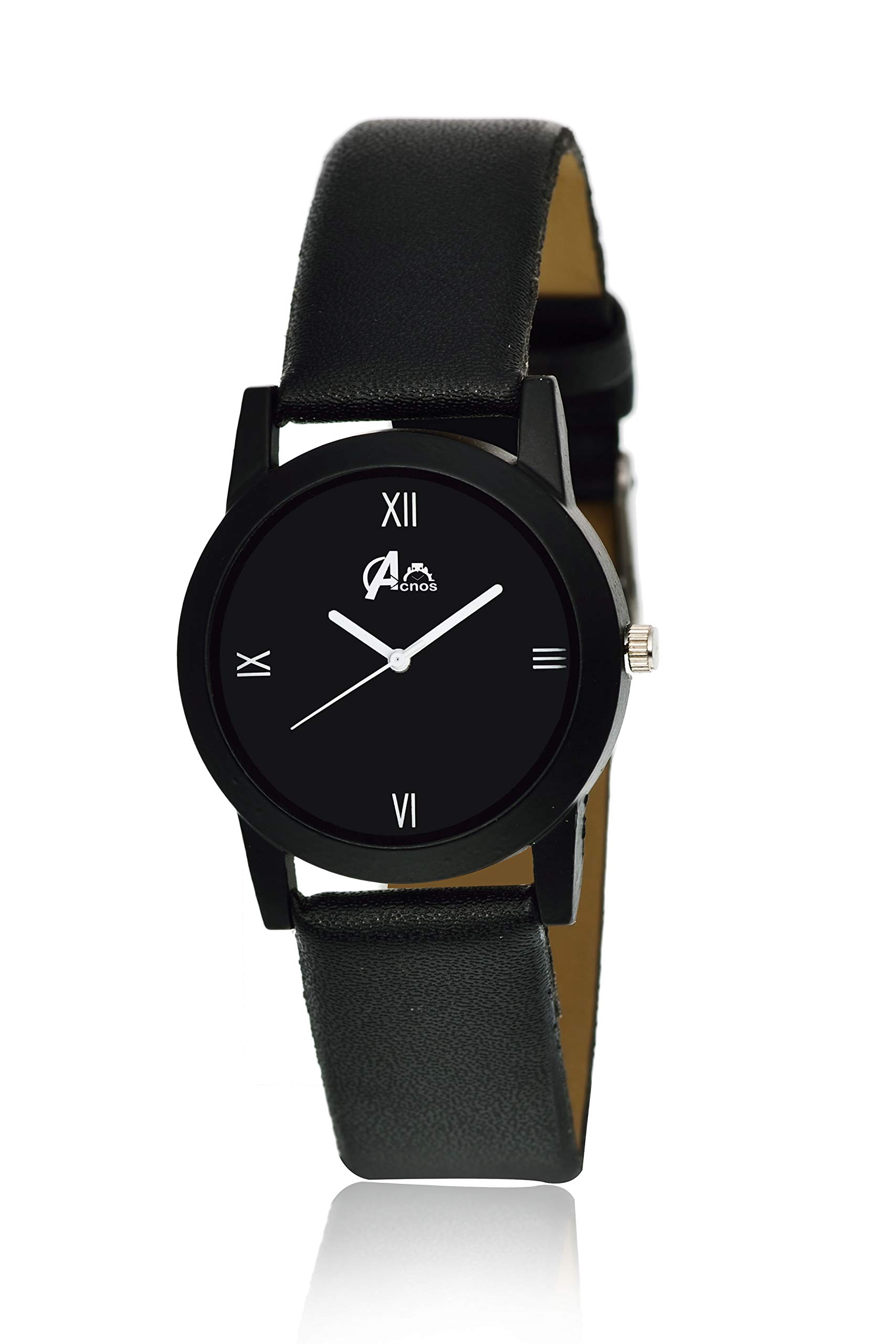 Acnos® Premium Black dial and Strap Leather Analog Watch for Womens Pack of - 1 (B082J43NXT) Amazon Price History, Amazon Price Tracker