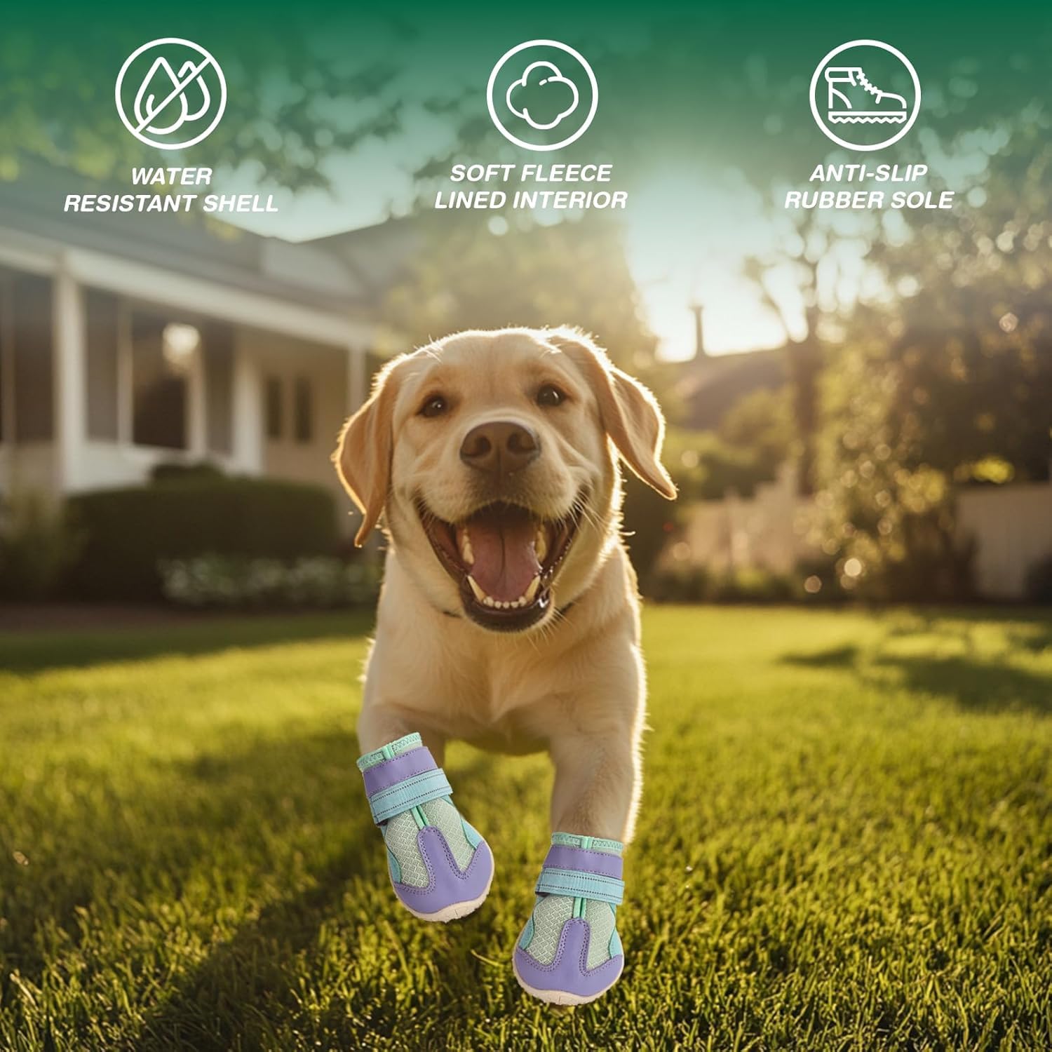 AOKOWN Chaussures pour chiens de taille moyenne et grande taille pour l'hiver, la neige, les trottoirs chauds, bottes pour chiens et protections de pattes - Bleu - Taille 4