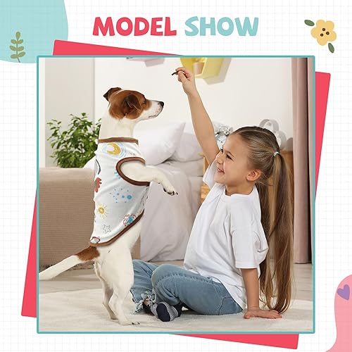 Miniatura 7 de Camisa para perros pequeños, linda camiseta de algodón suave sin mangas para perros pequeños, gatos, chaleco de verano para perros y gatos, camiseta