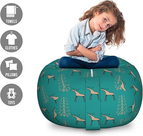 Miniatura 125 de Lunarable Silla de almacenamiento para adolescentes, coloridos patines de estilo retro, para actividades juveniles, para niñas y niños, divertido