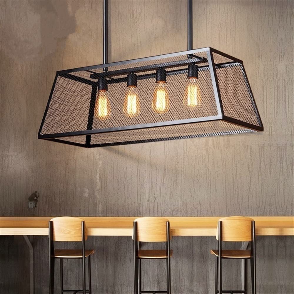Lampa wisząca z żelaznej siatki