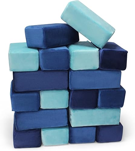 Miniatura 10 de El bloque de construcción original de felpa premium para niños - Bloques de espuma seguros certificados en fundas de tela lujosamente suave - Juego