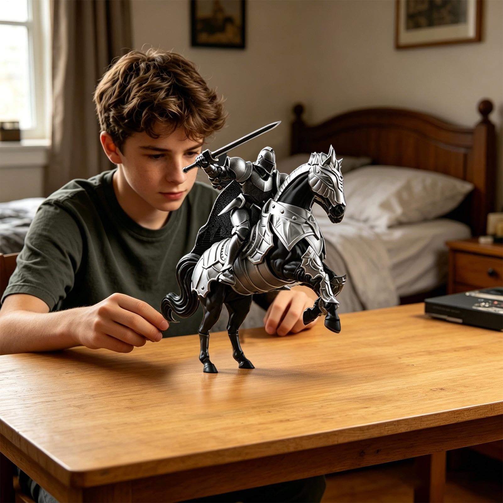 Figuras De Acción Medievales Montaje DIY Requerido Multiarticuladas Y | Figura de Acción Estatua para tu salón, estudio, oficina, estantería, escritorio y tu mesita de noche