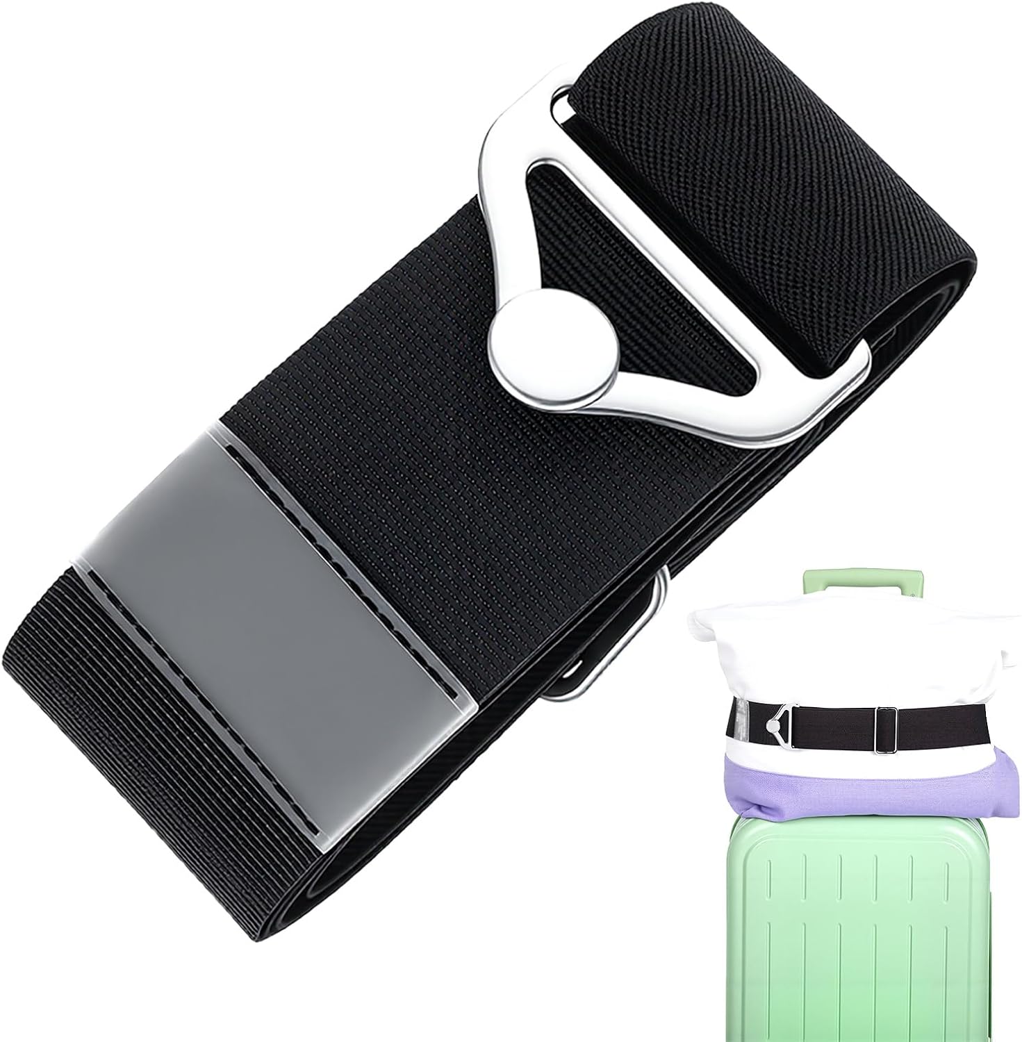 Sibba 2-in-1 Luggage Straps Travel Belt for Luggage Straps Over Handle for Add a Bag Adjustable Travel Suitcase Belt Secure Lock Strap to Prevent Bursting Adjustable Suitcase Belts or Carry On Bag