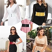 Vista 6 de GRACE KARIN Cinturón de corsé con botón a presión para mujer, cinturones elásticos anchos para vestido de cintura elástica