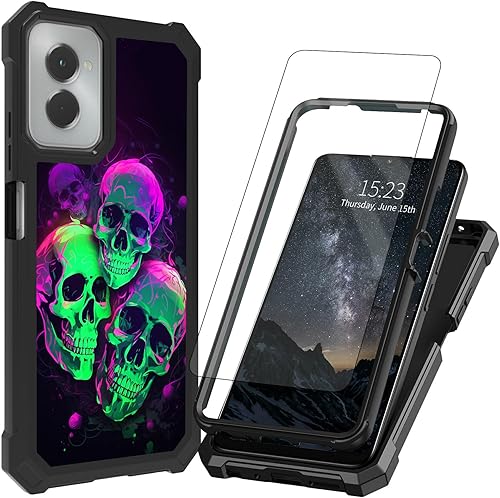 ACWDMKH for Motorola Moto G-Power-5G-2024 Case with Screen Protector Dual Layer 