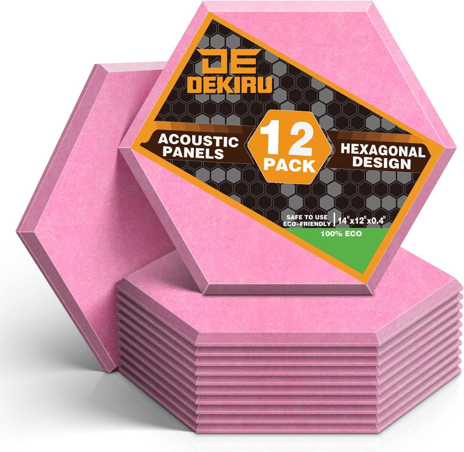 Amazon.com: 8 Pack Art Acoustic Panels Pink Marble Rose Soundproof Wall ...