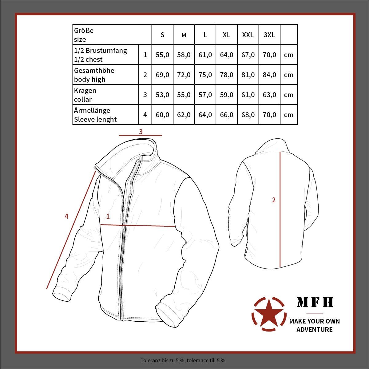 MFH Hommes US Combat Fleece Jacket Coyote