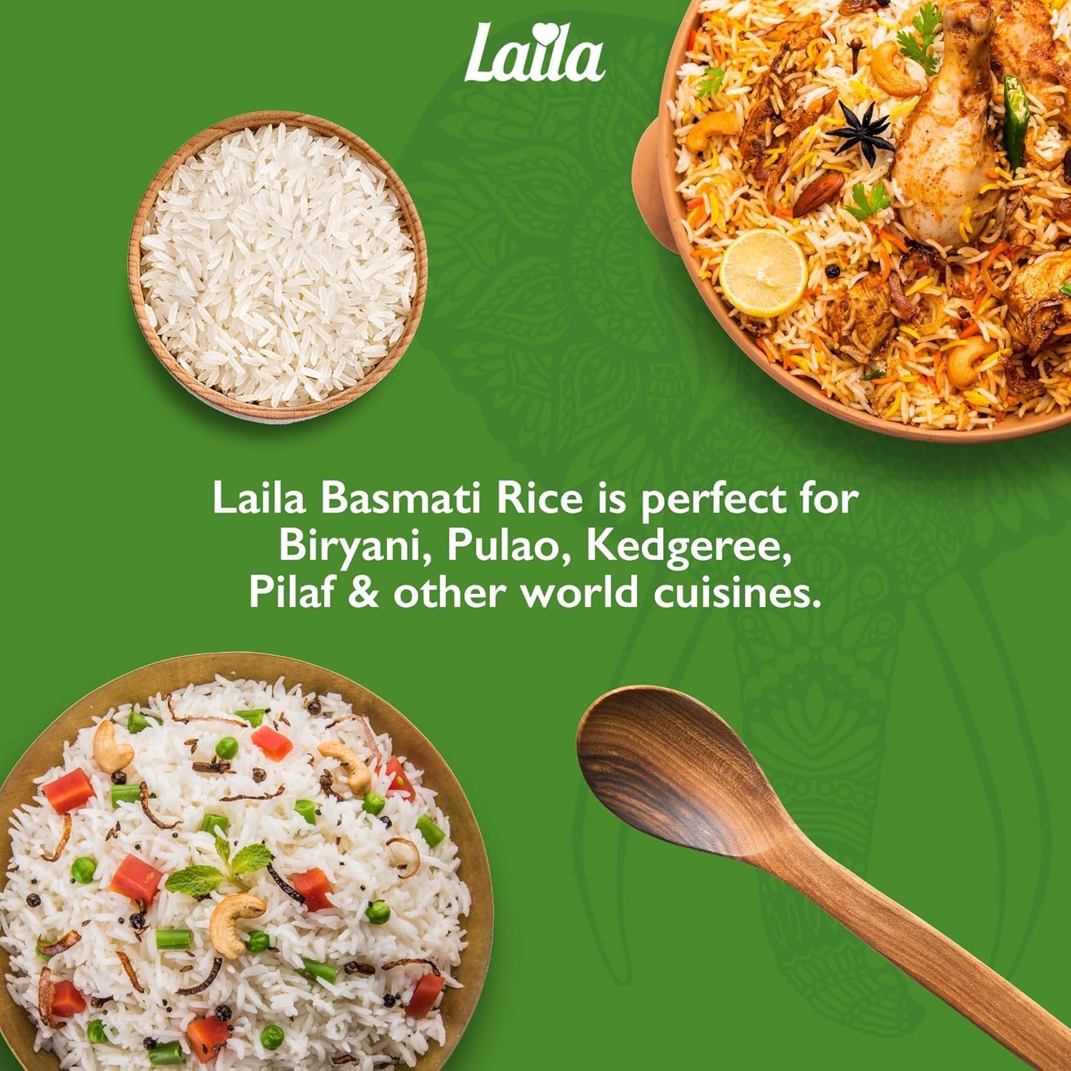 Riso Laila Basmati 20 kg – Riso Basmati Premium dal Pakistan, aromatico e facilmente digeribile, ideale per ogni occasione, senza glutine, contorno perfetto per i vostri piatti