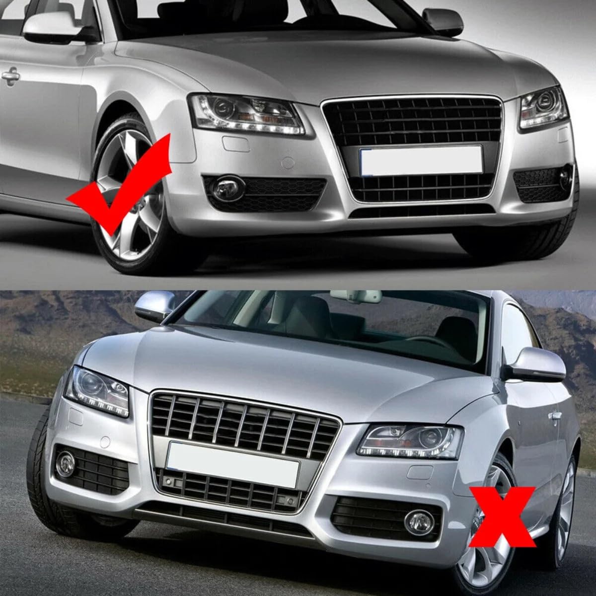 osłona maski z połyskiem czarny Pasuje do Audi A5 Coupe/Sportback 2008-2011 kabriolet przedni zderzak przeciwmgielny kratka Shell pokrywa strukturze plastra miodu