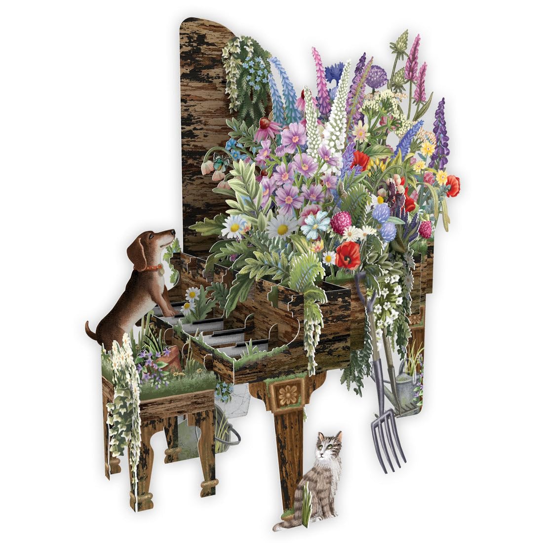 Paper D'Art - Abandoned Grand - 3D Greetings Card