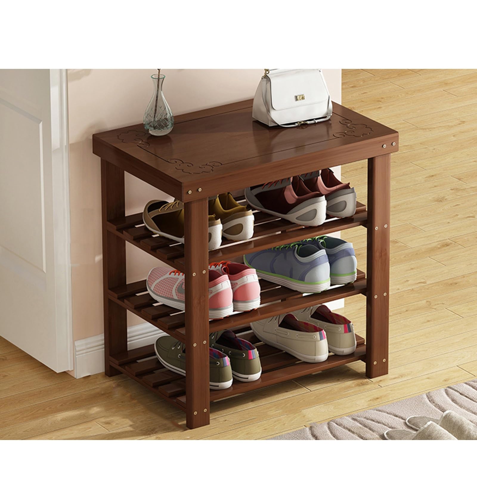 Banc à chaussures gain de place Slish petit meuble rangement couloir