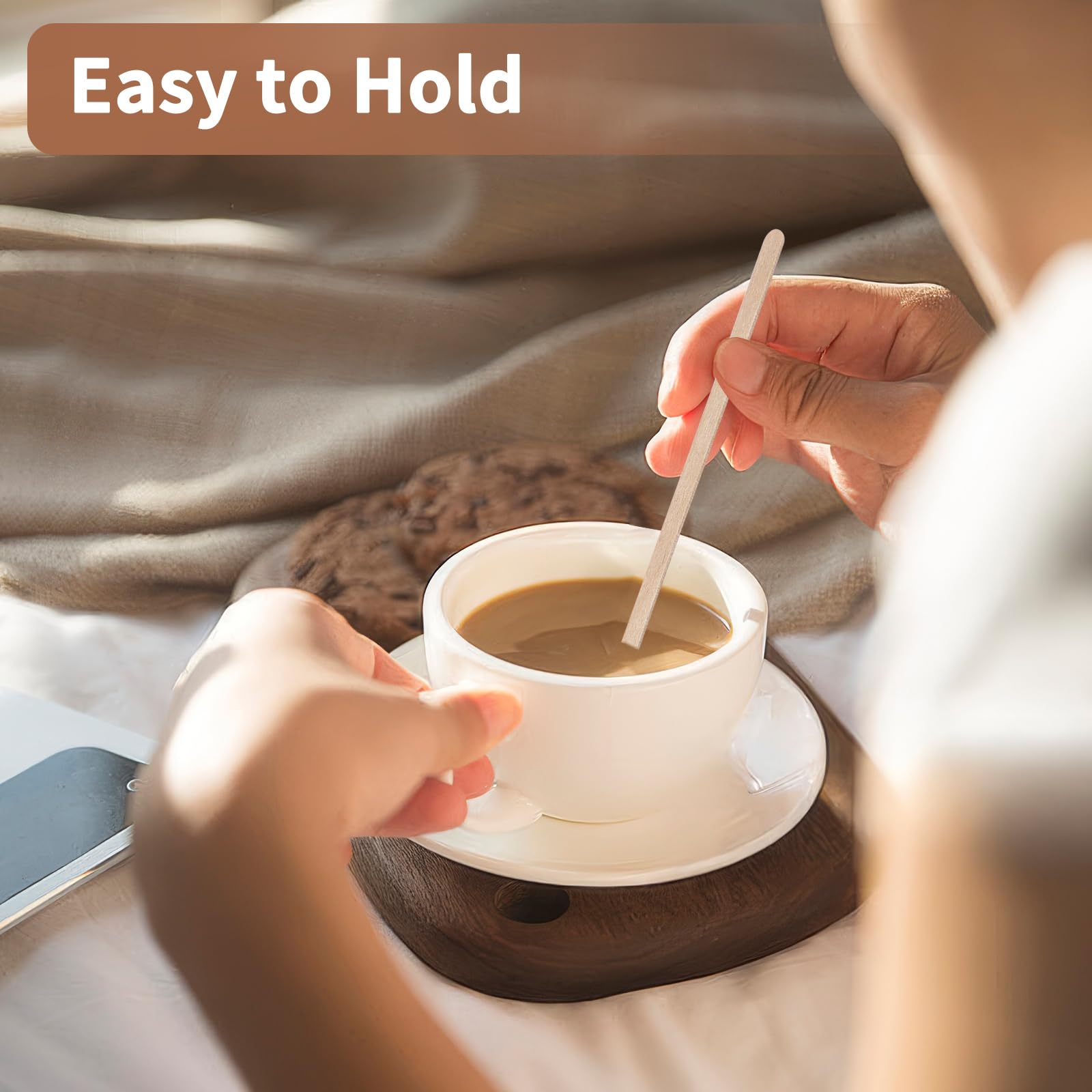 Natural Wooden Coffee Stirrers - 700 Pack -5