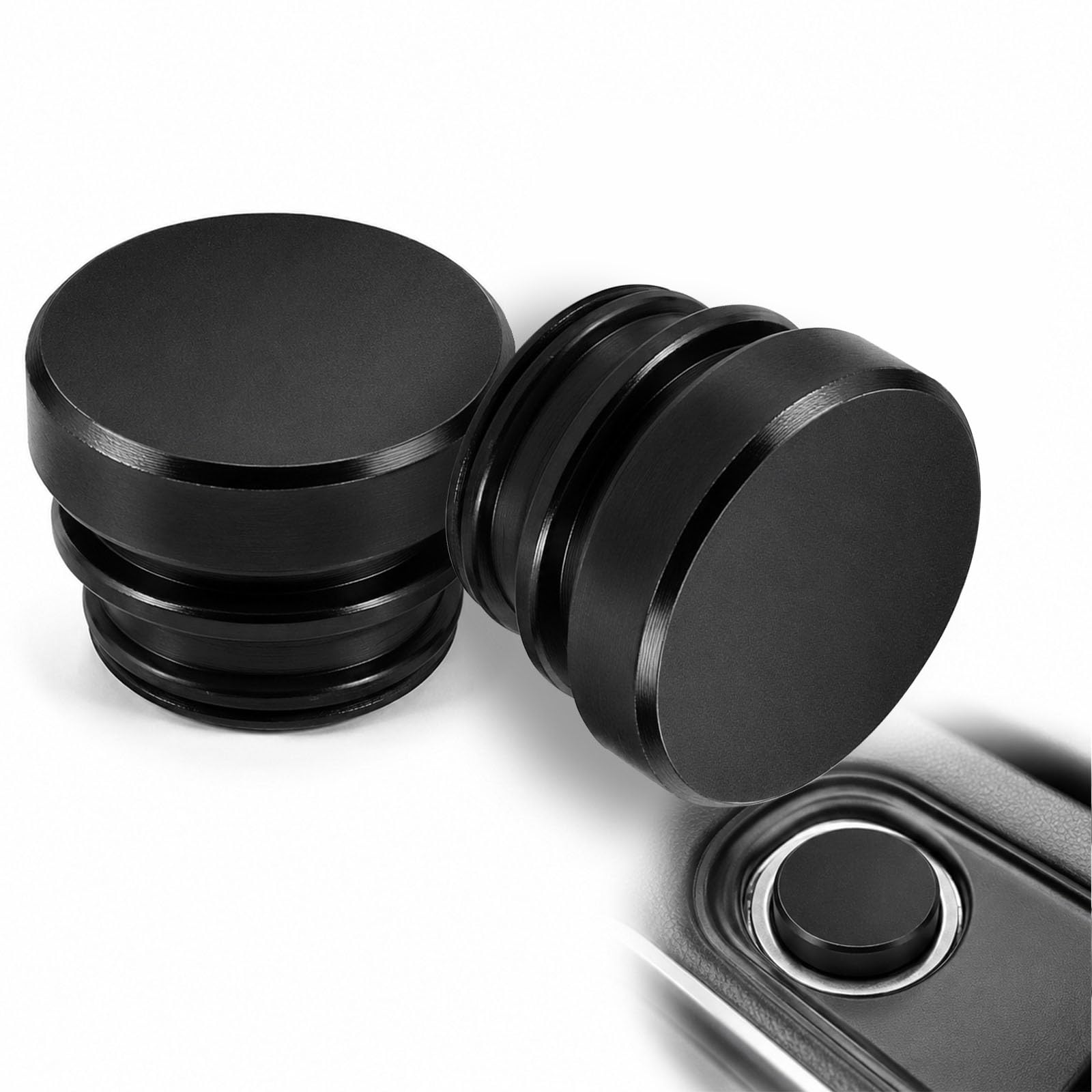 2Pcs 12V Alloy Power Socket Cover Caps Waterproof Dustproof Universal Fit