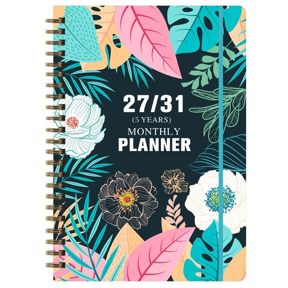 2027-2031 Monthly Planner Notebook: 5 Years Calendar from Jan 2027 - Dec 2031, A5 Monthly Diary Journal Planner(B)