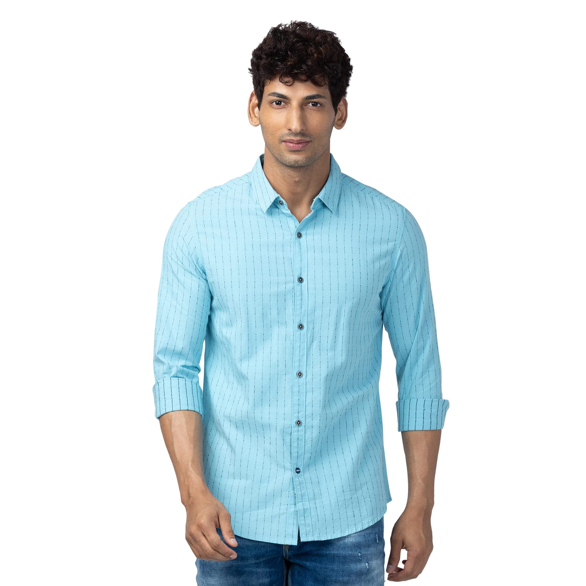 Men's Cotton Striped Slim Fit Shirt-image-26
