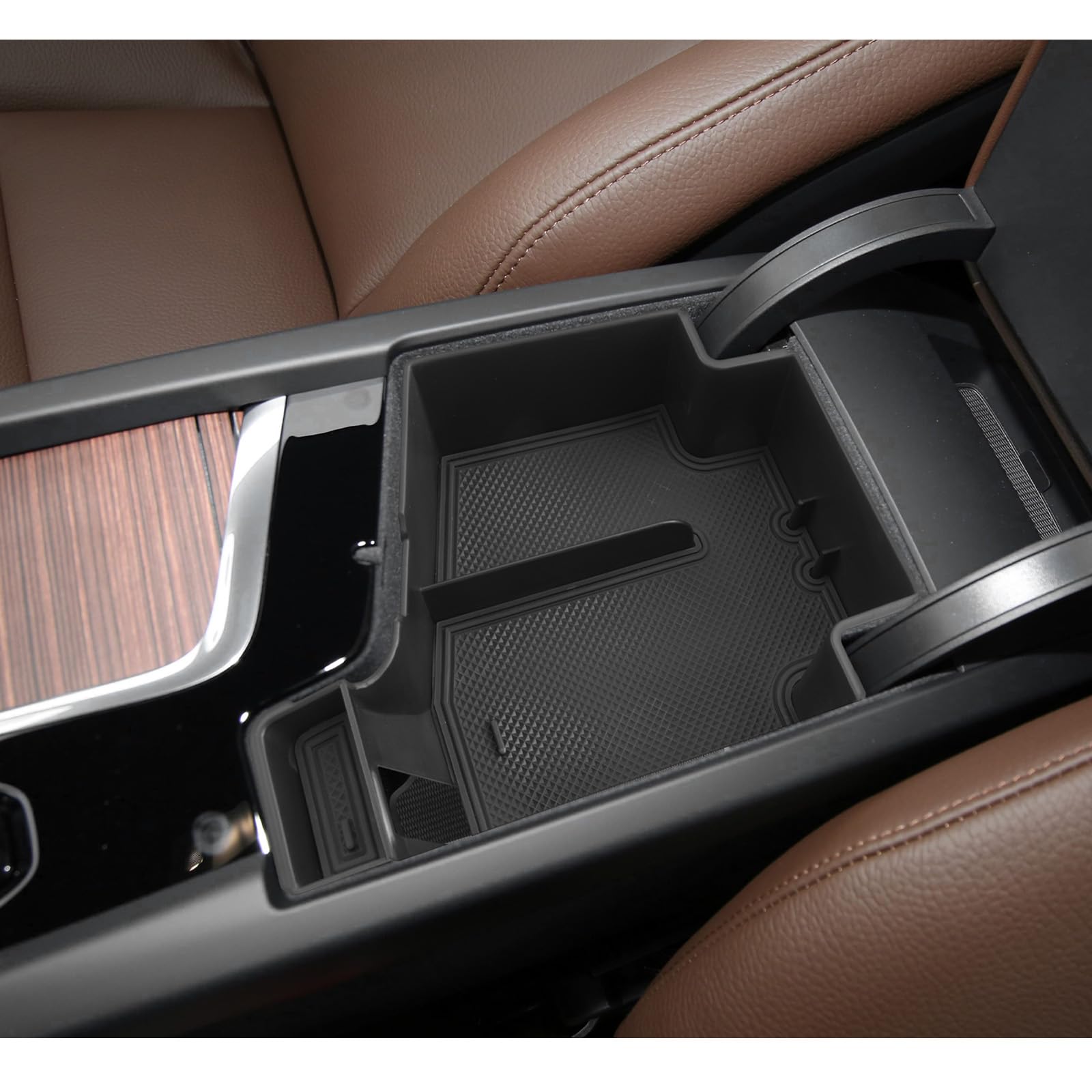 LUWU Compatibile con Volvo XC60 XC90 V60 S60 V90 S90 2018-2025 2026 Console Centrale Portaoggetti Bracciolo Organizer Vassoio Portaoggetti XC60 XC90 V60 S60 V90 S90 Accessori