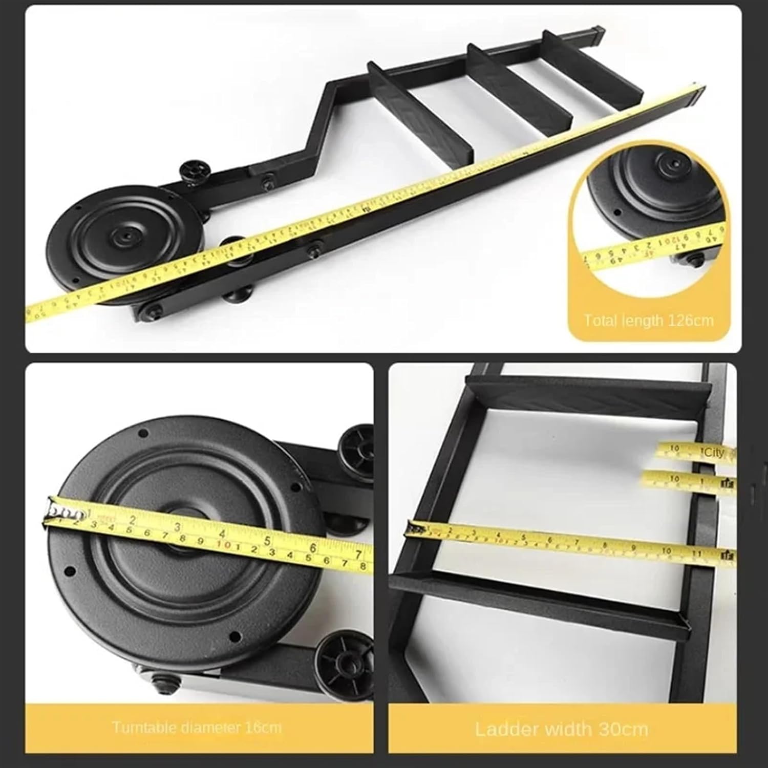 Universal Tailgate Rotary Ladder Compatible For Pickup Truck Car Rear Door Ladder Tailgate Folding Ladder Auxiliary