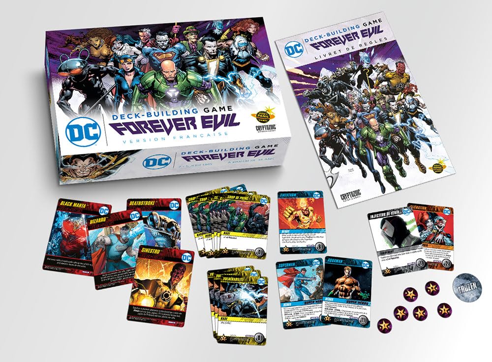 Don't Panic Games | DC Comics Deck-Building Game : Forever Evil (Stand Alone) | Jeu de société | À partir de 14 Ans | 2-5 Joueurs | 45 Minutes