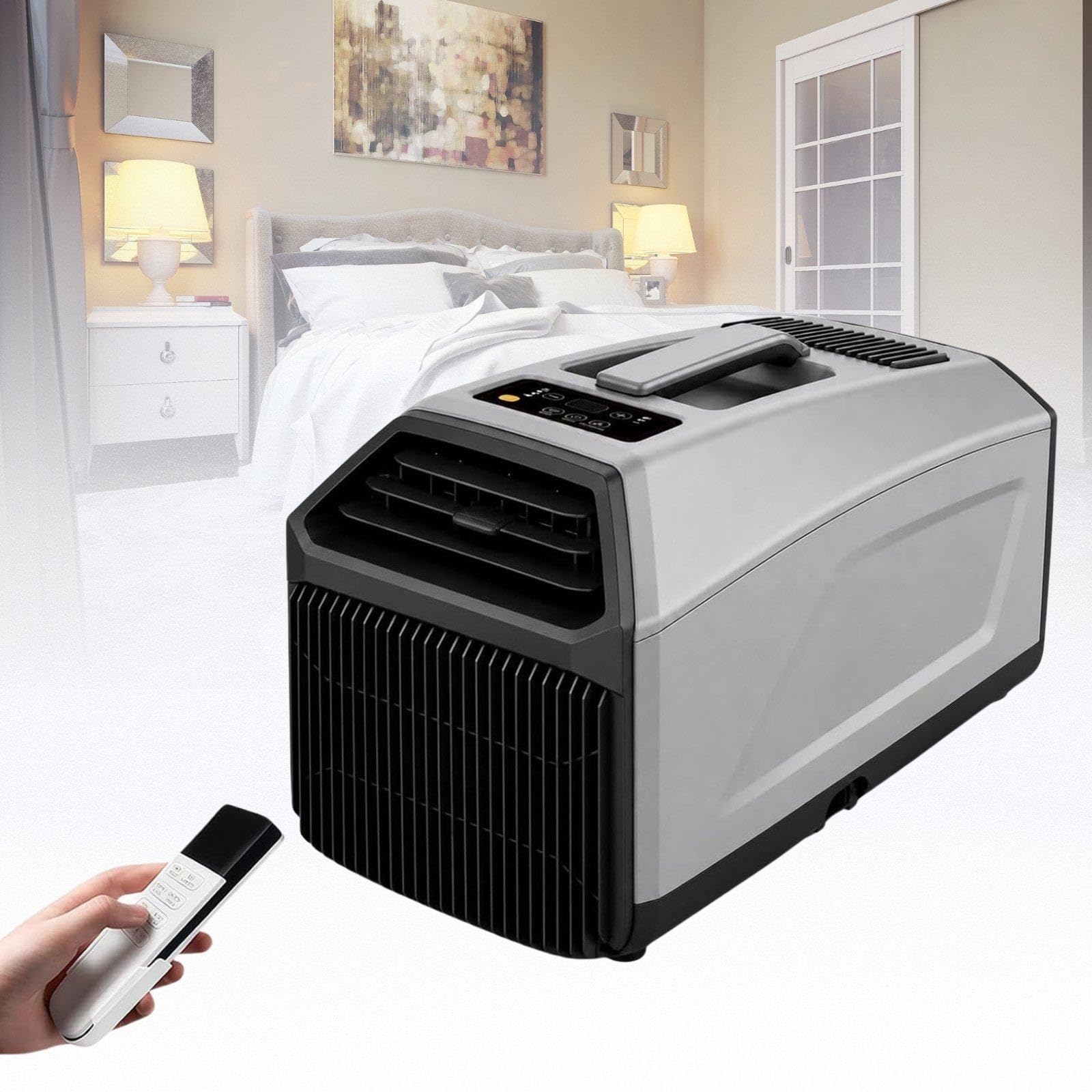 ForestWhisks Camper Air Conditioner, Fast Cooling Quiet AC Unit Grey