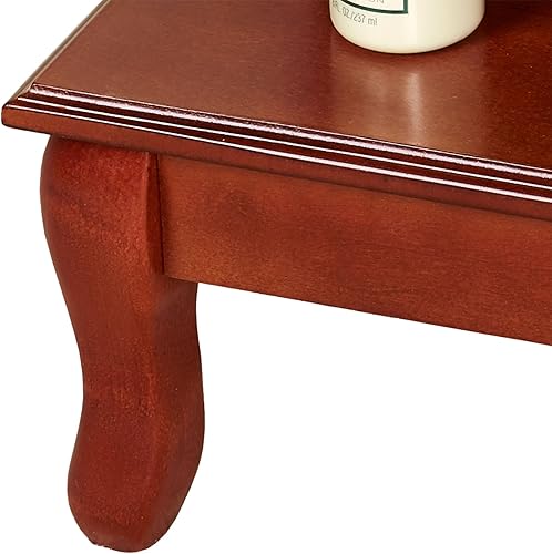 Miniatura 10 de Touch of Class Cessilee - Escalones de madera para cama, color blanqueado, estilo tradicional, cajón de almacenamiento oculto, taburete de madera de