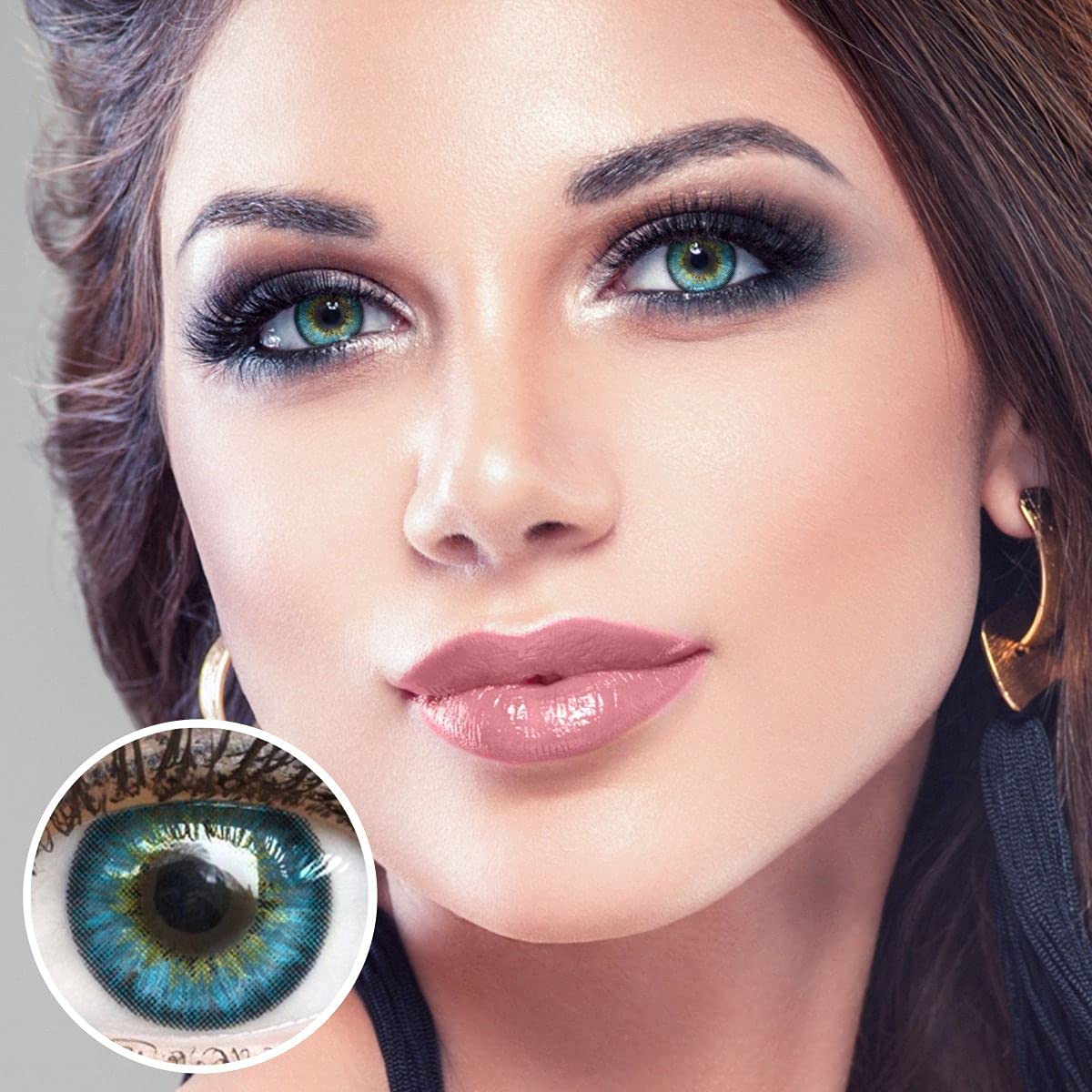 GLAMLENS Lenti a contatto colorate Fresh Blue - mensili - silicone idrogel - 2 pezzi - DIA 14.5 - senza correzione