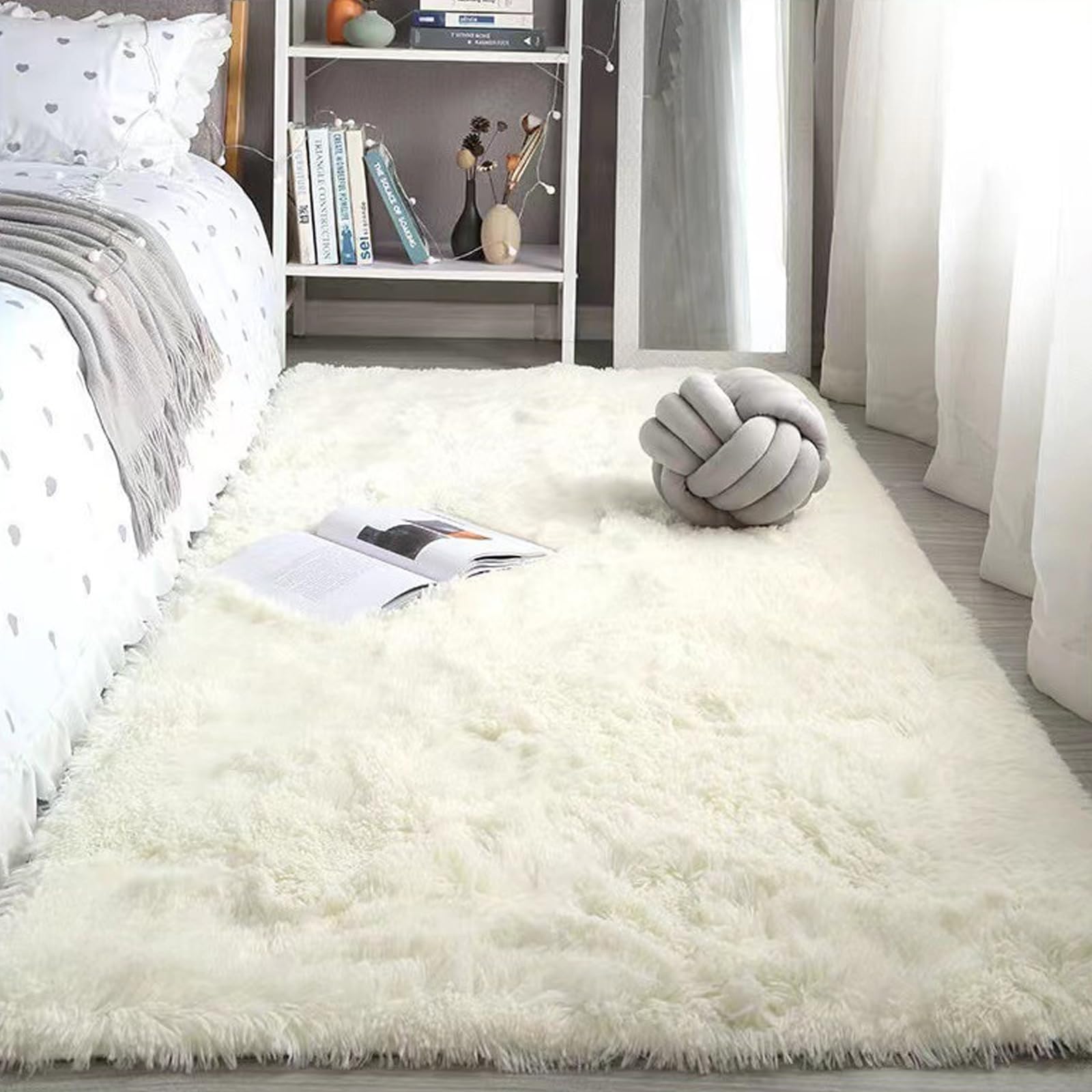 Rug, 4X6 Modern Rug, Soft Fluffy, Large, Shaggy, Bedroom,Luxury, Shag Area, Non-Slip(A,2ft*3ft)