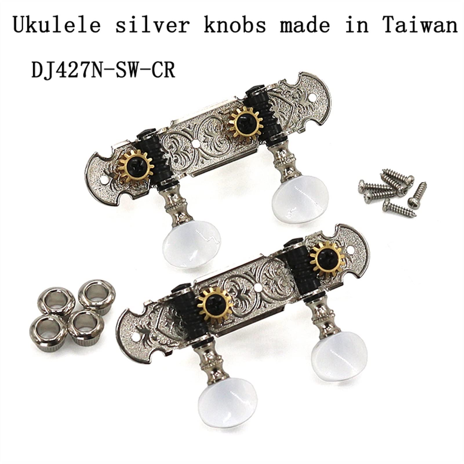 Meccanico accordatore Ukulele Tuning Pegs Pulsante Strings Sintonizzatori Accessori Per La Testa Ukulele Parte +6 Viti Alta Qulity Golden