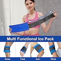 Vista 2 de Gel flexible y reutilizable de hielo para la terapia caliente o fría con suave película de material PE Rainbow por Back Sealling, Azul