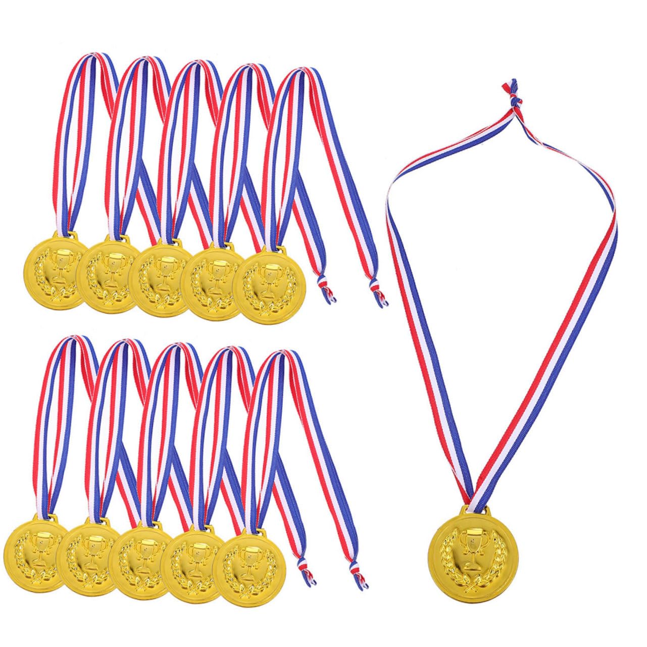 Toyvian Medallas Doradas de Primer Puesto para Competición, 50 Piezas