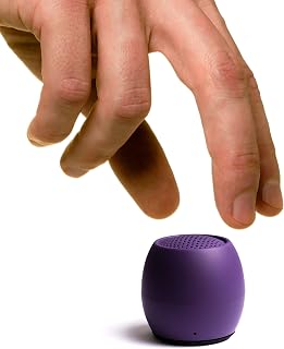 Boompods Zero Mini Portable Bluetooth Speaker - Wireless Speakers, IPX6 Waterproof, 5 Hr Playtime, Small Outdoor Speaker with Microphone & Dual Pairing Option, for Shower, Travel, & iPhone, Purple