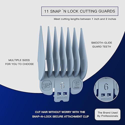 Miniatura 4 de Cortadora de pelo profesional para hombres, juego de cortapelos y recortadora de peluquería profesional, cortapelos inalámbricos para hombre, kit de